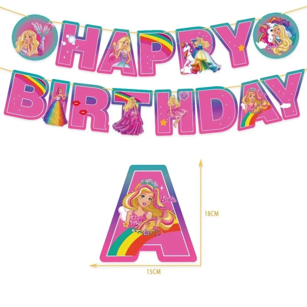 Barbie Birthday Decoration Set - 38 Pieces